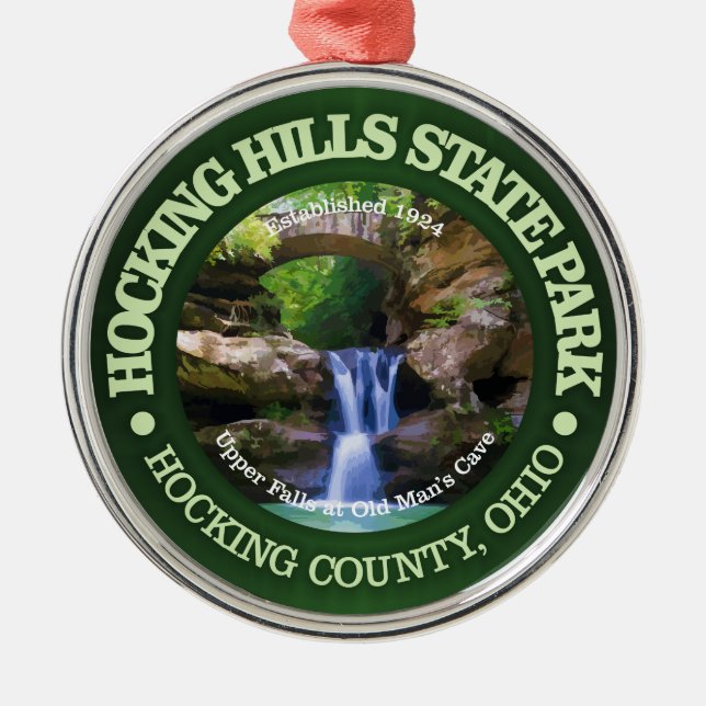 Hocking Hills State Park Metal Tree Decoration (Front)