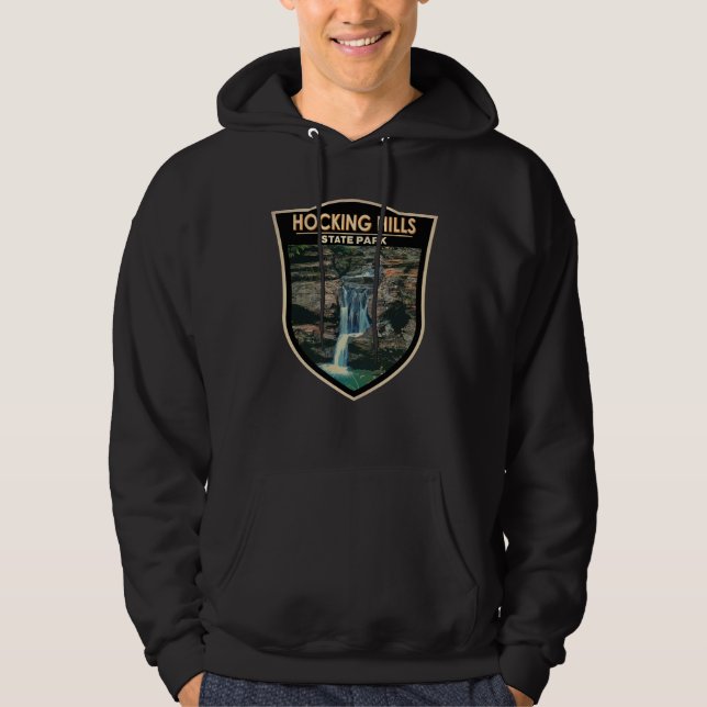 Hocking Hills State Park Ohio Art Hoodie (Front)