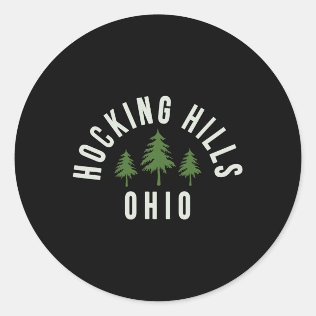 Hocking Hills State Park Ohio Souvenir Hiking  Classic Round Sticker (Front)