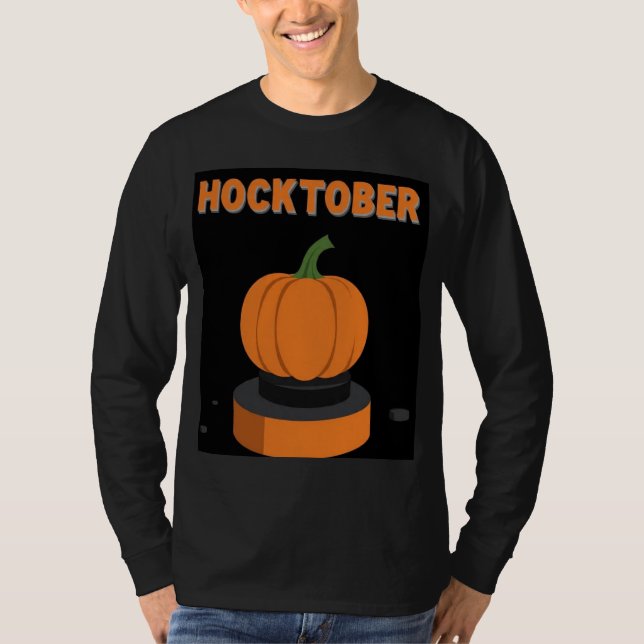 Hocktober Pumpkin Puck  T-Shirt (Front)