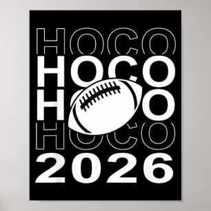 Hoco 2026 American Football Homecoming Game Day Poster