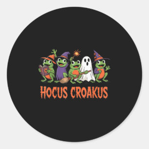 Hocus Croakus Frog Halloween Magic Spell Funny Wit Classic Round Sticker
