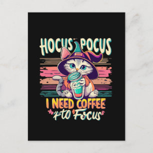 Hocus Focus - I need coffee to focus Postcard