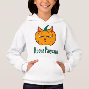 Hocus pawcus Halloween pumpkin ginger cat magic