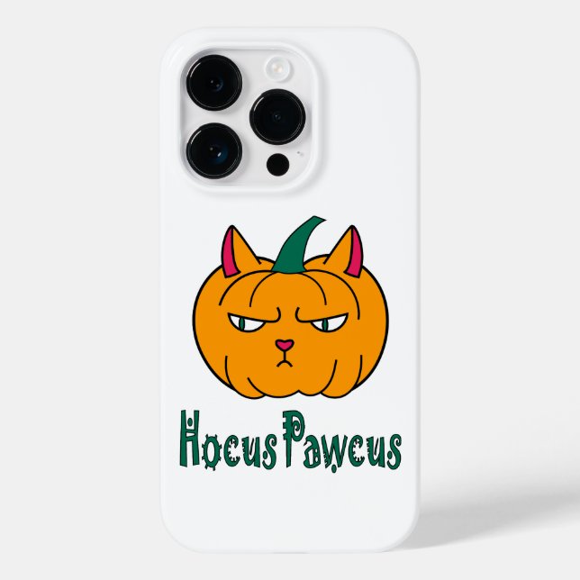 Hocus pawcus Halloween pumpkin ginger cat magic Case-Mate iPhone Case (Back)
