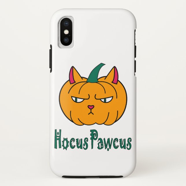 Hocus pawcus Halloween pumpkin ginger cat magic Case-Mate iPhone Case (Back)