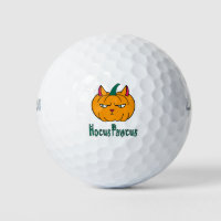 Hocus pawcus Halloween pumpkin ginger cat magic