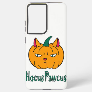 Hocus pawcus Halloween pumpkin ginger cat magic Samsung Galaxy Case