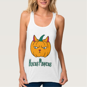Hocus pawcus Halloween pumpkin ginger cat magic Singlet