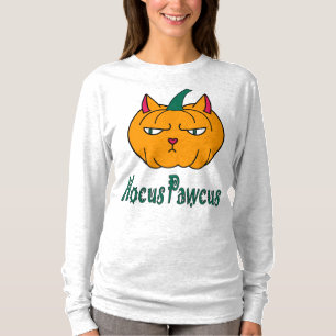 Hocus pawcus Halloween pumpkin ginger cat magic T-Shirt