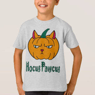 Hocus pawcus Halloween pumpkin ginger cat magic T-Shirt