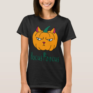 Hocus pawcus Halloween pumpkin ginger cat magic T-Shirt