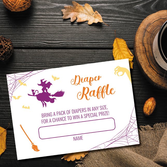 Hocus Pocus Baby Shower Diaper Raffle Card (Creator Uploaded)