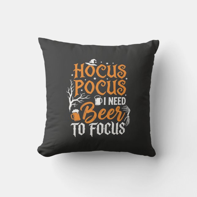 Hocus Pocus Beer Halloween Design_1 Cushion (Front)