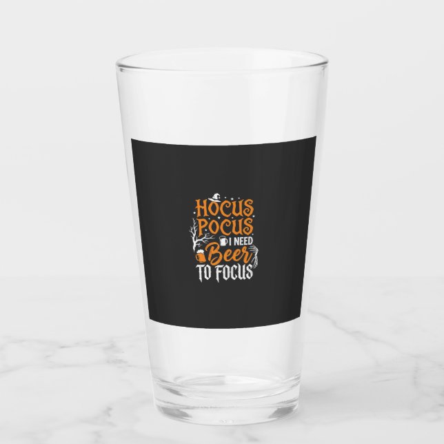 Hocus Pocus Beer Halloween Design_1 Glass (Front)