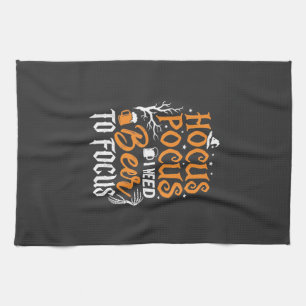 Hocus Pocus Beer Halloween Design_1 Tea Towel