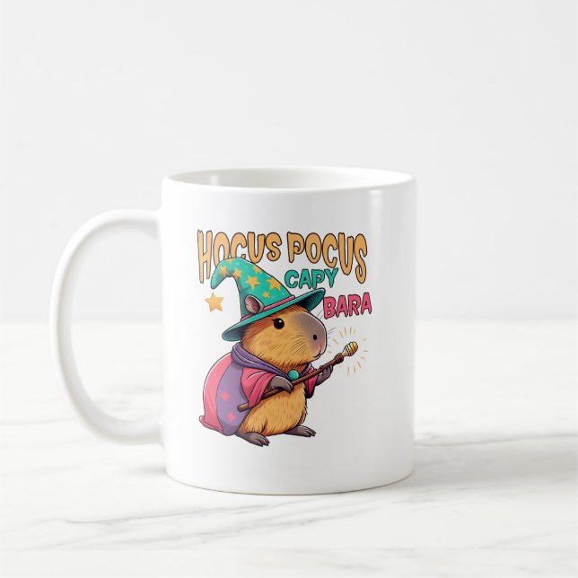 Hocus Pocus Capybara Halloween Coffee Mug (Left)