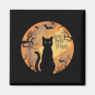 Hocus Pocus Catocus Halloween Black Cat Lover Magnet