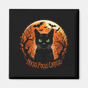 Hocus Pocus Catocus Halloween Black Cat Lover Men Magnet