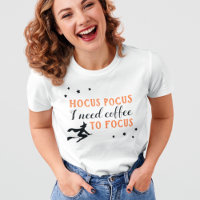 Hocus Pocus Coffee Focus Orange Womens Halloween