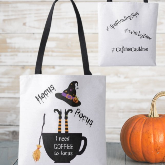 Hocus Pocus Coffee to Focus Halloween Tote (Creator Uploaded)
