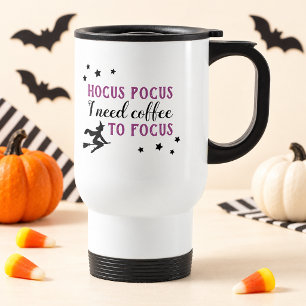 Hocus Pocus Coffee To Focus Purple Halloween Travel Mug