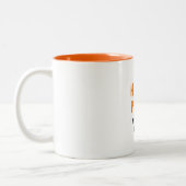 Hocus Pocus Funny Halloween Quote | Orange  Two-Tone Coffee Mug (Left)