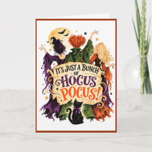 Hocus Pocus Funny Halloween Witch Greeting Card