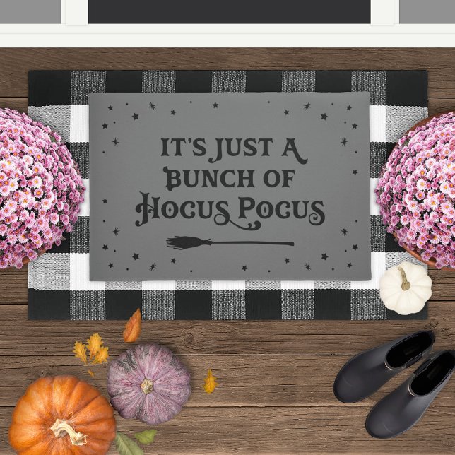 Hocus Pocus Grey Halloween Quote Doormat (Creator Uploaded)