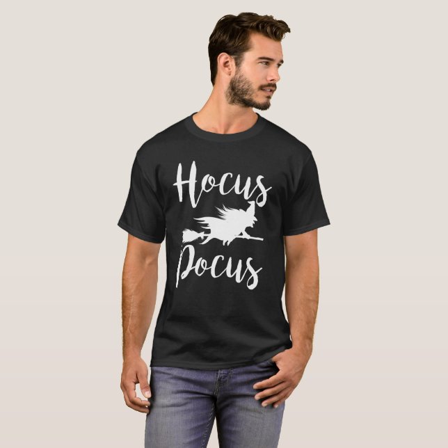 Hocus Pocus Halloween Flying witch T-Shirt (Front Full)