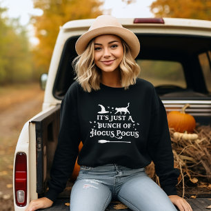Hocus Pocus Halloween Quote Women's Black Sweatshirt