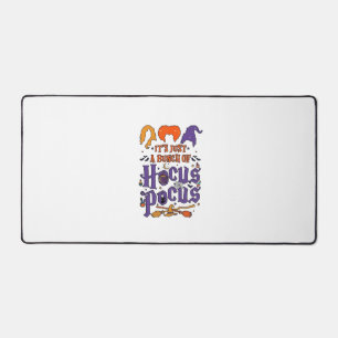 Hocus Pocus Halloween Witches Cauldron Broom Cat M Desk Mat
