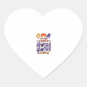 Hocus Pocus Halloween Witches Cauldron Broom Cat M Heart Sticker