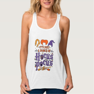 Hocus Pocus Halloween Witches Cauldron Broom Cat M Singlet