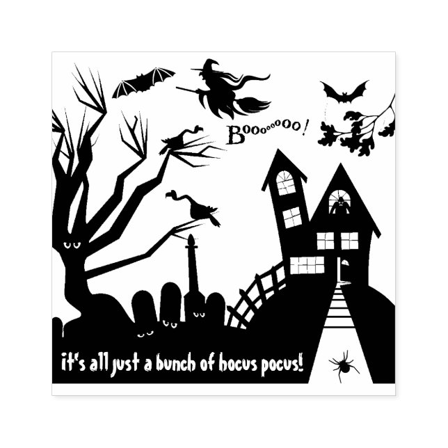 Hocus pocus ! Haunted House  - Rubber Stamp (Imprint)