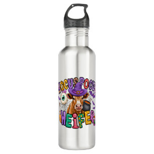 Hocus Pocus Heifer Halloween Cow 710 Ml Water Bottle