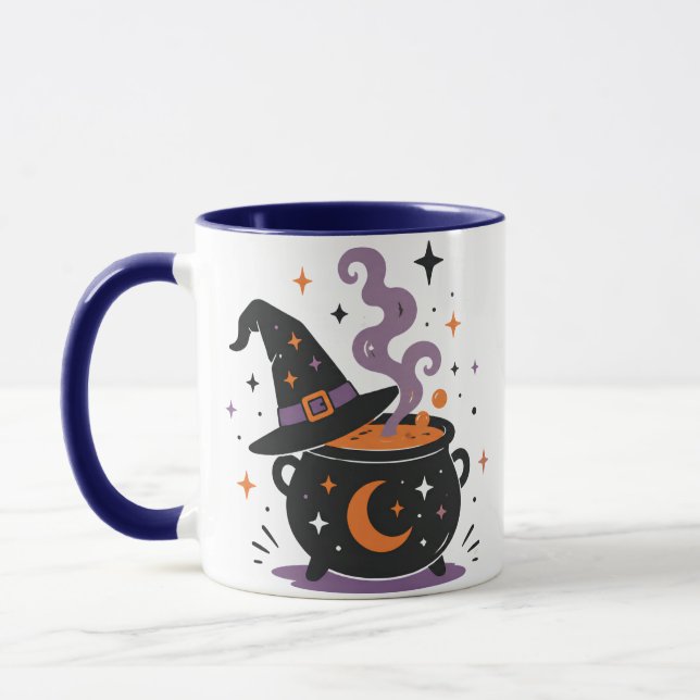 Hocus Pocus I Need Coffee to Focus Funny Halloween Mug (Left)