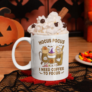 Hocus Pocus I need Coffee To Focus Halloween Mug