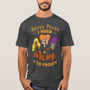 Hocus Pocus I Need Coffee to Focus Halloween Teach T-Shirt