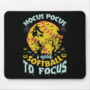 Hocus Pocus I Need Softll To Focus, Funny Hallowee Mouse Pad