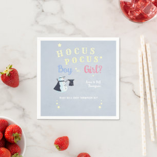 Hocus Pocus Magic Snowman Winter Gender Reveal Napkin