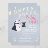 Hocus Pocus Magic Snowman Winter Girl Baby Shower