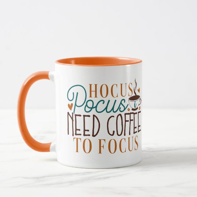Hocus Pocus Modern Funny Coffee Halloween Mug (Left)