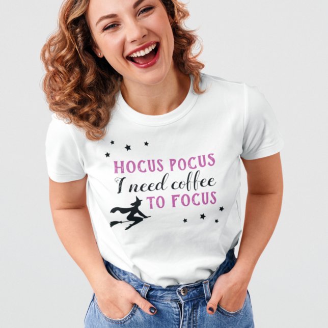 Hocus Pocus Modern Purple and Black Halloween T-Shirt (Creator Uploaded)