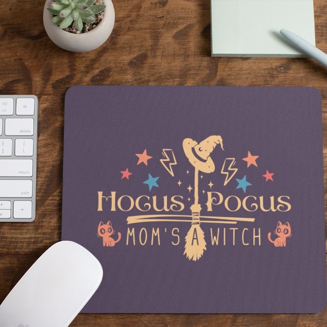 Hocus Pocus Mum's a Witch Mouse Pad (Hocus Pocus, Mom's a Witch Mousepad Cover from The Beekeeper Store)