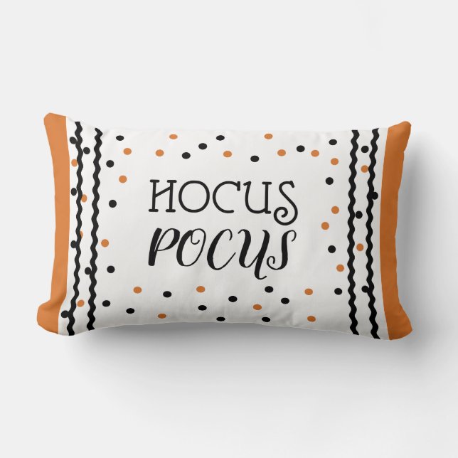 Hocus Pocus Orange Black pillow (Front)