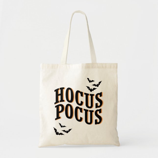 Hocus Pocus Spooky Cute Witches Halloween Tote Bag (Front)