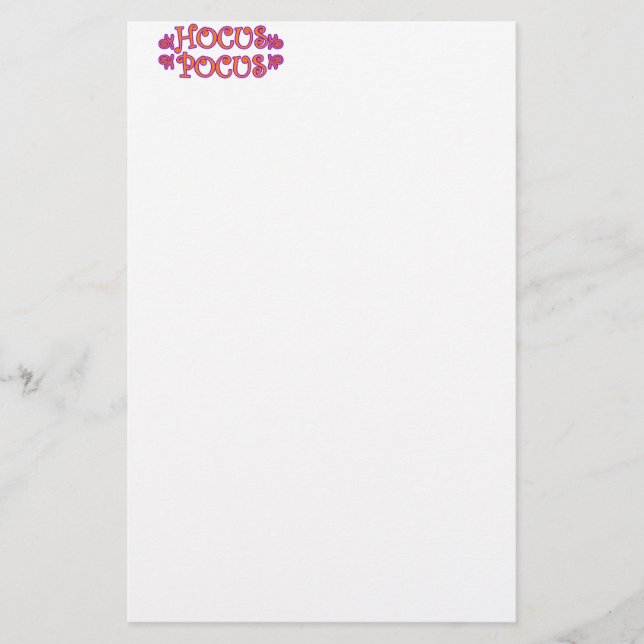 Hocus Pocus Stationery (Front)
