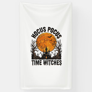 Hocus Pocus Time Witches Vintage Halloween Shirt D Banner