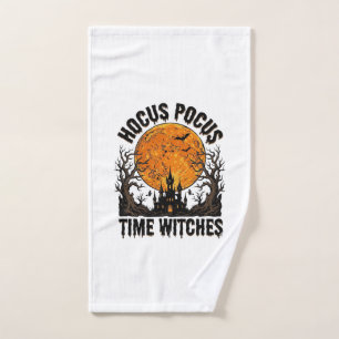 Hocus Pocus Time Witches Vintage Halloween Shirt D Hand Towel